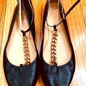 J Crew black flats 8.5 US